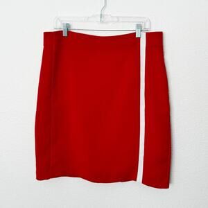 [Banana Republic] Red White Racing Stripe Pencil Skirt Work Career NWT Size 14